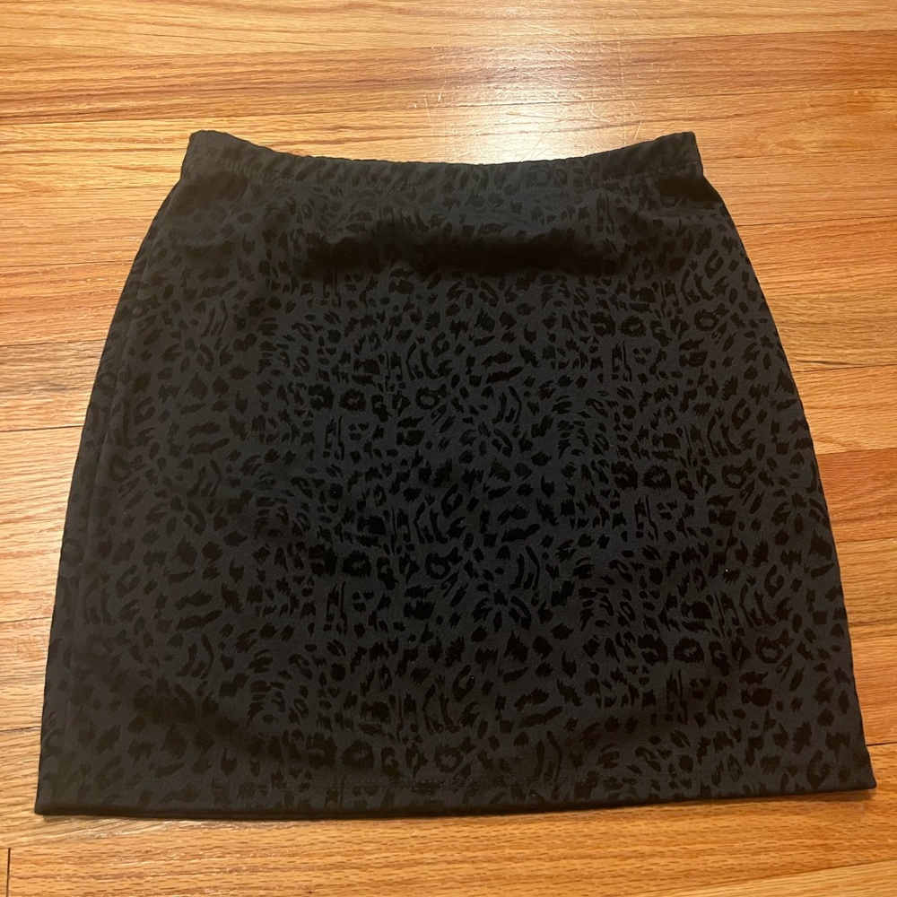 Black Cheetah Mini Skirt